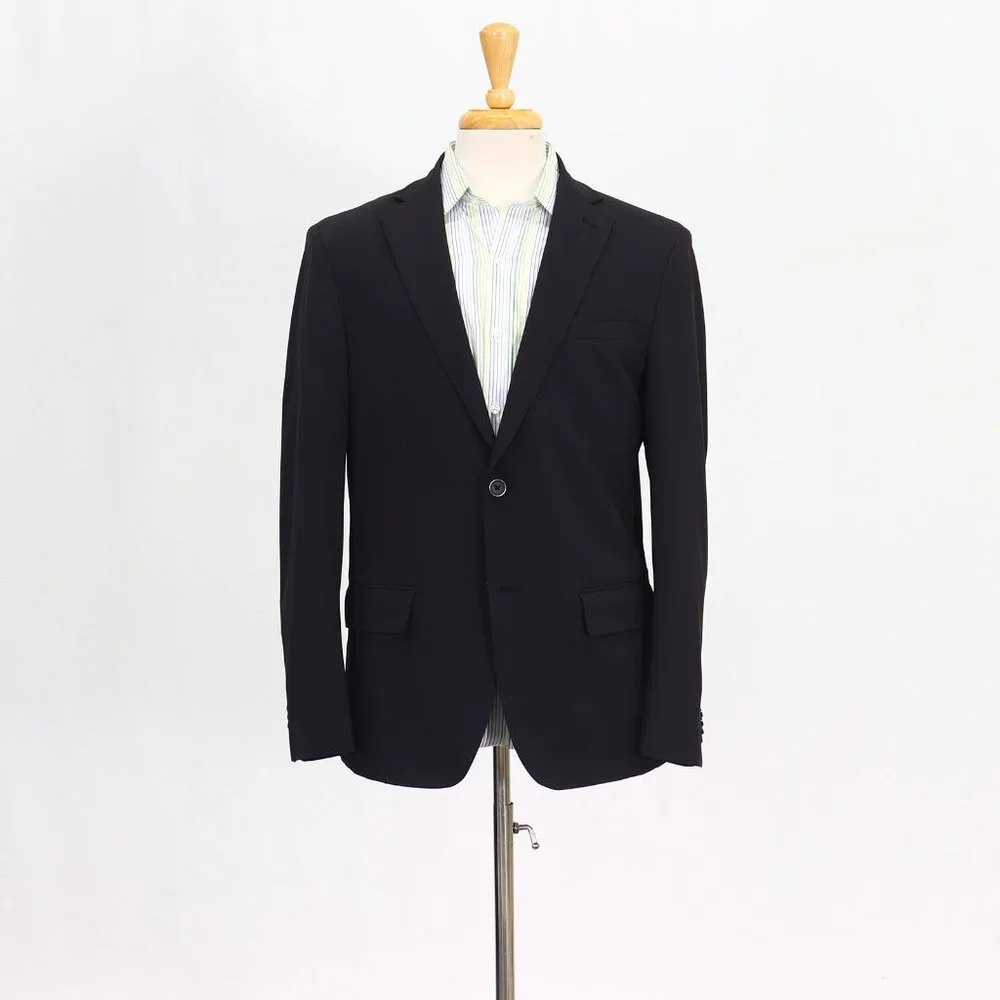 Perry Ellis 42R Gray Blazer Sport Coat Jacket 2-Button Solid Y860